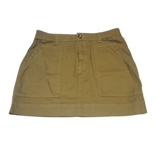 NWT Old Navy Women's Sz 12 Olive Green Utility Mini Skirt A-Line Carpenter Style